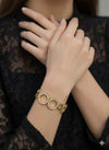 Bubble Style Gold Tone Bracelet