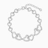 Interlocked Heart Duo Bracelet in Silver Finish (Copy)